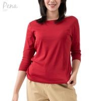ราคา Pena house เสื้อยืดสีเบสิคคอปาด แขนสามส่วน PSTL001 (22384779390)
