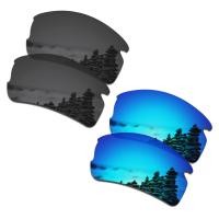 ราคา เลนส์โพลาไรซ์สำรอง2คู่สำหรับ Oakley Flak 2 0แบบเอเชีย OO9271กรอบแว่นกันแดดเอเอฟ ติดตั้งได้ง่าย ใส่ได้พอดี ป้องกันรังสียูวี100 ดำ เงิน (20945166604)
