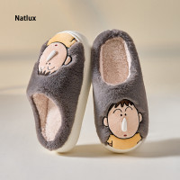 ราคา ผู้หญิงการ์ตูนรองเท้าแตะผ้าฝ้ายนัตลักซ์ลวดลายในร่มฤดูใบไม้ร่วงและฤดูหนาวหนาชินจัง (22386410151)