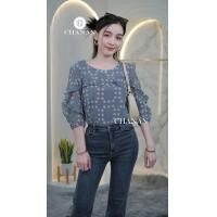 ราคา Chanan 3สี เสื้อชีฟองลายจุด มีซับในอย่างดี แขนระบาย สีสวย ชีฟองเนื้อนิ่มใส่สบาย รุ่น0047 (22190244245)