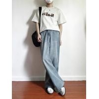 ราคา JEANS กางเกงยีนส์ขายาว ทรงกระบอกใหญ่ สีฟอกสนิม รหัส กางเกงยีนส์ขายาวผู้ชาย กางเกงทรงกระบอก สไตล์วินเทจ (22882173005)