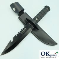 ราคา OKgroup CL05 BLACK or WHITE มีดยุทธวิธี มีดแคมป์ มีดเดินป่า มีดใบตาย มีดพกพา มีดทหาร Columbia229 8CR13MOV ยาว28 00ซม ซองไนลอน ซองหนังPU (8050728767)