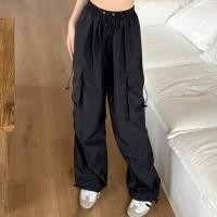 ราคา GlamourGetaway กางเกงคาร์โก้เอวสูงสำหรับผู้หญิงเอวยางยืดกระเป๋าใหญ่โดพามีนแฟชั่น (22837843778)