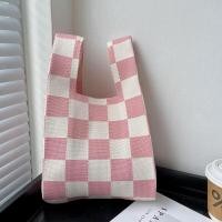 ราคา ความจุขนาดใหญ่ถักกระเป๋าพักผ่อนกระดานหมากรุกรูปแบบมือถือ Beach Companion สไตล์เกาหลี ลำลอง ตะกร้าสานกระเป๋าถือ (22692544082)