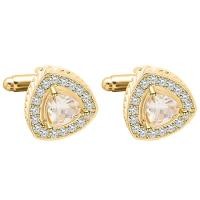 ราคา Luxury Zircon Purple White Crystal Rhinestone Cufflinks Geometric Series Mens and Womens French Business Cufflinks (18615651604)