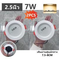 ราคา LED Panel Downlight ขนาด 7W 12w 15W 24W หน้าทรง กลม แสงเดย์และแสงวอร์ม (21441459772)