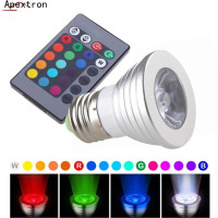 ราคา E27ควบคุมระยะไกล7สี3W RGB LED LIGHT (22846421484)