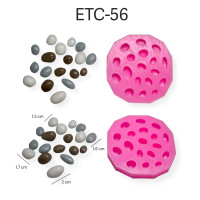 ราคา รวมแม่พิมพ์ซิลิโคนก้อน หิน หินแม่น้ำ หินกรวด หินภูเขา ตกแต่งขนม (22979419535)