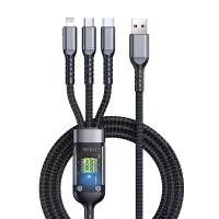 ราคา สายชาร์จเร็ว100W หัวชาร์จเร็ว 3in1 สายชาร์จ Micro USB Type C iPhone สายชาร์จ 3หัว สายชาร์จไอโฟน สายชาร์จเร็ว type c สายชาติเร็ว type c สายชาร์จไมโคร (22959547331)