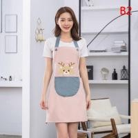 ราคา MAITU01 ผ้ากันเปื้อนแฟชั่นกันน้ำสำหรับผู้หญิง ผู้ชายมีกระเป๋ากางเกงทำความสะอาด (22308600204)