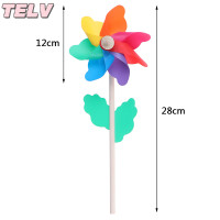 ราคา TELV COLORFUL wood Windmill GARDEN PARTY 7ใบ WIND SPINNER เครื่องประดับเด็กของเล่น (22309737733)