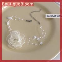 ราคา BoutiqueBloom ฝรั่งเศสโรแมนติกสีดำและสีขาว Choker ดอกไม้ไข่มุกสร้อยคอฤดูร้อน (23012196031)