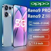 ราคา รับประกัน 1 ปี 2024 ใหม่100 OPP0 Reno9 Pro 5G 7 5นิ้ว โทรศัพท์มือถือ รองรับ2ซิม Smartphone 4G 5G แรม16GB รอม512GB 32MP 64MP โทรศัพท์ถูกๆ Android12 0 Mobile phone มือถือ ส่งฟรี มือถือราคาถูกๆ โทรศัพท์ 