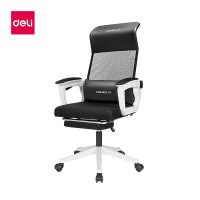 ราคา Deli เก้าอี้สำนักงาน เก้าอี้ทำงาน เก้าอี้ออฟฟิศ แผ่นรองเอวปรับได้ ความสูงปรับได้ ปรับเอนหลังได้ 120 องศา อุปกรณ์สำนักงาน Office Chair (18179666015)