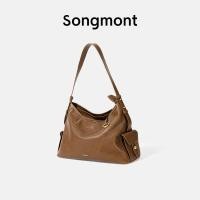 ราคา Songmon ชุดไม้สนใต้ภูเขา hobo กระเป๋าสะพายหนังฟอกไตรุ่นใหม่ดีไซน์เนอร์ (22755636339)