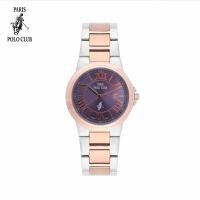 ราคา PPC DA05 นาฬิกาข้อมือผู้หญิง นาฬิกา หรูหรา แฟชั่น กันน้ำได้ แสดงวันที่ เลขโรมัน ประกันสินค้า 1 ปี แบรนด์ ปารีสโปโลคลับ สายสแตนเลส สายข้อมือขนาด 20 mm (22461812858)