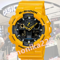 ราคา นาฬิกาGShock นาฬิกาข้อมือ Rubber รุ่น Ga 100A 9Adr Bumblebee Limited Edition Yellow (911442549)