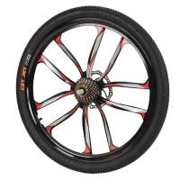 ราคา แบริ่งแมกนีเซียมอัลลอยล้อเดียวชุดล้อเสือภูเขาล้อดุมล้อ20 24 26นิ้วยางใหม่ใหม่195ล้อรีล (20495007776)