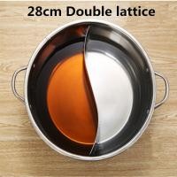 ราคา 24 40cm Stainless Steel 1 5mm Thick Double Ear Soup Cooker Hot Pot Twin Divided Cookware home Kitchen round induction cooker (20005039056)