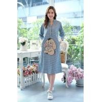 ราคา เดรสยีนส์ 8301 ชุดยีนส์ลายริ้ว ปักลายดอกไม้ มีไซส์ ผ้ายีนส์เนื้อนิ่ม ใส่สบาย ไม่ร้อน ใส่ได้หลายโอกาส (20795171898)