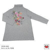 ราคา แตงโม SUIKA เสื้อยืดคอเต่าตัวยาวแขนยาวเจาะกระเป๋าข้าง พิมพ์ลายดอกไม้ JP OS 002 (22825823467)