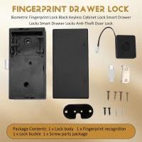 ราคา Biometric Fingerprint Lock Black Keyless Cabinet Lock Smart Drawer Locks Smart Drawer Locks Anti Theft Door Lock (22605725329)
