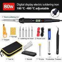 ราคา หัวแร้งไฟฟ้า80W หัวแร้งบัดกรี 100Wหัวแร้งบัดกรี ตัวควบคุมอุณหภูมิหัวแร้ง ปรับอุณหภูมิได้ 180 480องศา ปากกาหัวแร้งบัดกรี หน้าจอดิจิตอล LED (22157761011)