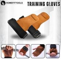 ราคา ถุงมือออกกำลังกาย ถุงมือยกน้ำหนัก หนังกลับ สายรัดข้อมือแบบตีนตุ๊กแก มีห่วงล็อคอีกชั้น Fitness Gym Strap Homefittools (22932309841)