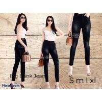 ราคา กางเกงขาจั้ม กางเกงยีนส์ผญ กางเกงเอวจั้ม กางเกงผ้ายืด มี 2 แบบ S M L XL และ Free size 26 32 (17218289685)
