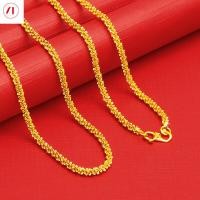 ราคา XT เครื่องประดับสร้อยคอหนอนผีเสื้อเกาหลี24K แฟชั่นสำหรับผู้หญิงชุบทองของแท้916 (16992659061)