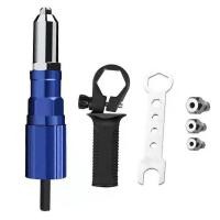 ราคา STONEGO Electric Rivet Gun Adapter 2 4mm 4 8mm Rivet Nut Gun Drill Adapter Cordless Riveting Tool Insert Nut Pull Rivet Tool (22435730548)