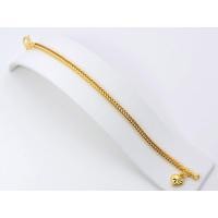 ราคา สร้อยข้อมือสี่เสา 1บาท ทองไมครอน ทองชุบ ทองปลอม เศษทองชุบ ทองโคลนนิ่ง งานเนียนสุดๆ ขนาด 6 5 นิ้ว (6149734431)