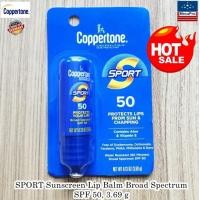 ราคา 80 Sale EXP 3 24 Coppertone SPORT Sunscreen Lip Balm Broad Spectrum SPF 50 3 69 g ลิปบาล์มกันแดด Protects Lips From Sun Chapping (22036680255)