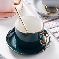 ราคา ชุดแก้วกาแฟพร้อมจานรองและช้อน ชุดแก้วกาแฟขอบทอง ชุดแก้วกาแฟเซรามิค ชุดแก้วกาแฟสีสันสวยงาม ชุดของขวัญ (18655765535)