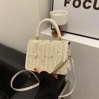 ราคา Meria ฤดูร้อนฟางทอกระเป๋าสี่เหลี่ยมใหม่ 2024 แฟชั่น Casual กระเป๋าสะพายข้างพร้อมหัวเข็มขัดแม่เหล็ก (22264304313)