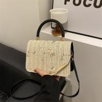 ราคา Meria ฤดูร้อนฟางทอกระเป๋าสี่เหลี่ยมใหม่ 2024 แฟชั่น Casual กระเป๋าสะพายข้างพร้อมหัวเข็มขัดแม่เหล็ก (22264304309)