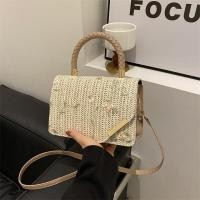 ราคา Meria ฤดูร้อนฟางทอกระเป๋าสี่เหลี่ยมใหม่ 2024 แฟชั่น Casual กระเป๋าสะพายข้างพร้อมหัวเข็มขัดแม่เหล็ก (22264304311)