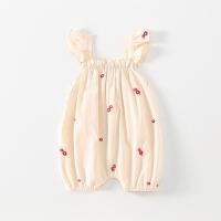 ราคา ชุดบอดี้สูทแขนกุดลายดอกไม้ชุดหมีสำหรับทารกเพศหญิงสำหรับเด็กแรกเกิดกางเกงรอมเปอร์เด็กวัยหัดเดิน (21698344694)