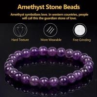 ราคา Natural Stone Bracelet Amethysts Turquoises Tourmalines Aquamarines Beads Jewelry Gift For Men Magnetic Health Protection Women (20170979783)