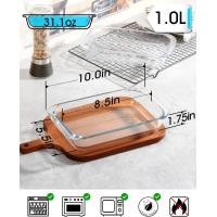 ราคา ถาดแก้ว ถาดจานอบ ถาดอบอาหาร แก้ว ผลิตจากแก้วเนื้อหนา สามารถเข้าไมโครเวฟได้ เข้าเตาอบได (22949185943)