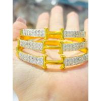 ราคา กำไลหุ้มทองฝังเพชร งานดีคุณภาพได้มาตรฐาน เกรดพรีเมียมเคลือบหนาพิเศษ (21787784001)