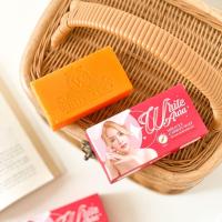 ราคา สบู่ไวท์ออร่า สบู่โสมออร่าไวท์ White aura ของแท้100 สูตรแครอท สูตรโสม มีคิวอาร์โค้ด พร้อมส่งจ้า (21237609183)