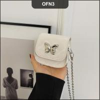 ราคา OUFEN3 กระเป๋าสายโซ่สะพายข้างขนาดเล็กรูปผีเสื้อ กระเป๋าคาดลำตัวขนาดเล็กกระเป๋าผู้หญิง2024ใหม่กระเป๋าสะพายไหล่กระเป๋าลายลิปสติกสายโซ่ (22527885562)