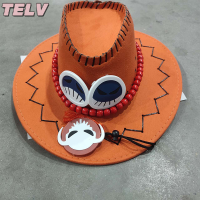 ราคา TELV One Piece portgas D Ace hats การ์ตูนคอสเพลย์หมวกคาวบอยสำหรับผู้ชายผู้หญิงเด็ก (22309800834)