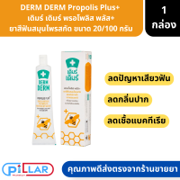 ราคา DERM DERM Propolis Plus เดิมร์ เดิมร์ พรอโพลิส พลัส ยาสีฟันสมุนไพรสกัด ขนาด 20 100 กรัม ยาสีฟัน ยาสีฟันสมุนไพร สมุนไฟร (16903254554)