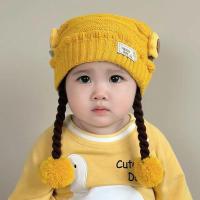 ราคา หมวกไหมพรมเด็กหญิงถักเปีย (22144608714)