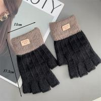 ราคา ถุงมือครึ่งนิ้วสำหรับผู้หญิงถุงมือถักครึ่งนิ้วแบบถักง่ายถุงมือขับรถถุงมือหนาให้ความอบอุ่น (22662237420)
