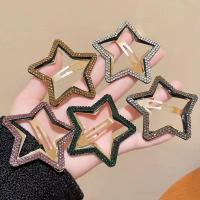 ราคา 5ชิ้นกิ๊บหนีบผมรูปดาวแวววาวสำหรับกิ๊บติดผมกิ๊บโลหะแบบแป๊กผู้หญิงหญิงสาวกิ๊บติดผมไรน์สโตนประดับผมทรงห้าเหลี่ยม (22878311445)