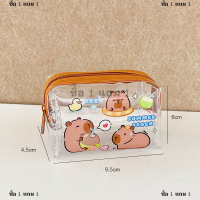 ราคา inchoie กระเป๋าเก็บเหรียญน่ารัก capybara กระเป๋าใส่เหรียญแบบใสกระเป๋าใส่เหรียญดีไซน์การ์ตูนกระเป๋าสตางค์น่ารัก PVC กันน้ำกระเป๋าใสมีซิปกระเป๋าใส่เหรียญแบบสั้น (22511354757)