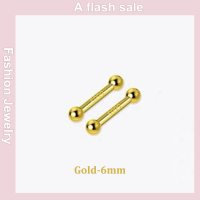 ราคา ขายแฟลช ต่างหูเม็ดเล็กแบบเรียบง่าย2ชิ้นสำหรับผู้หญิงต่างหูแบบสกรูเจาะหูเครื่องประดับแบบไม่ก่อให้เกิดอาการแพ้ (22682873207)